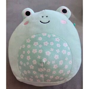Squishmallows Official 8" (FRITZ The‎ Green Frog With Floral Belly)